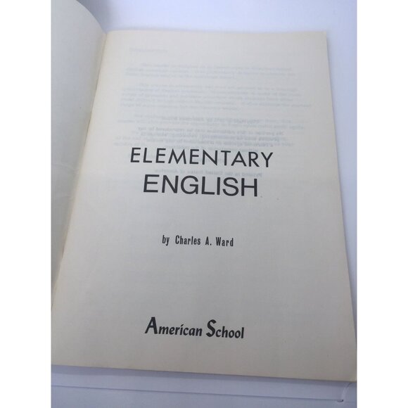 Elementary English by Charles A Ward American School Workbook 1976 Grammer - Picture 13 of 16